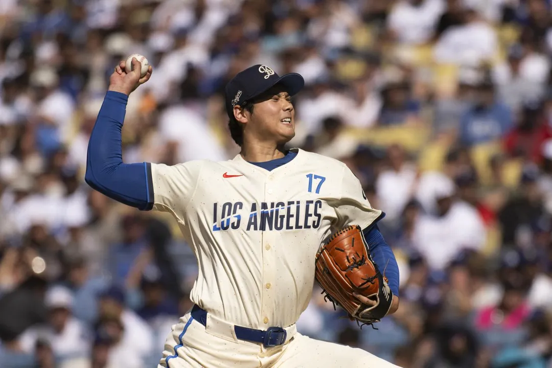 大谷翔平再飆破百哩火球。（圖／美聯社）