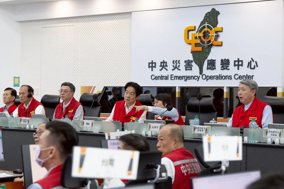 賴清德今坐鎮中央災害應變中心。（圖／翻攝賴清德臉書）