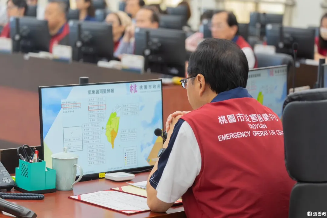 張善政說明桃園分區放假的原因。（圖／翻攝張善政臉書）