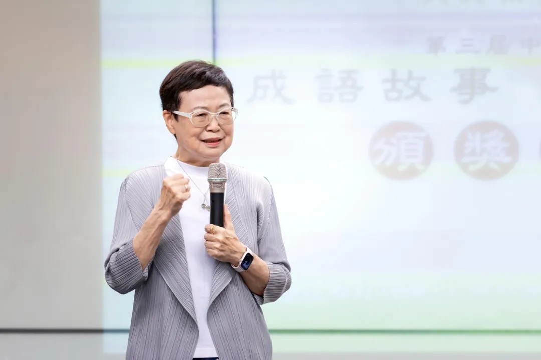 寶吉祥文史教育協會常務理事馮明珠代表永久榮譽會長顏總裁致詞。（圖／寶吉祥集團提供）