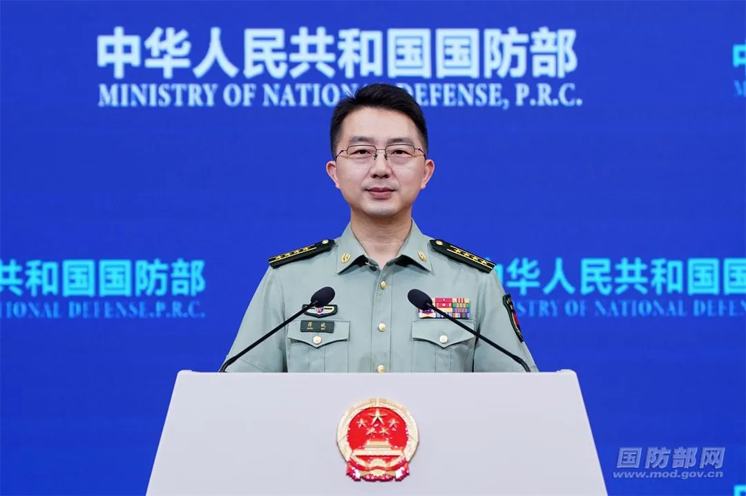蔣斌就近期涉軍問題發布消息。（圖／翻攝大陸國防部）