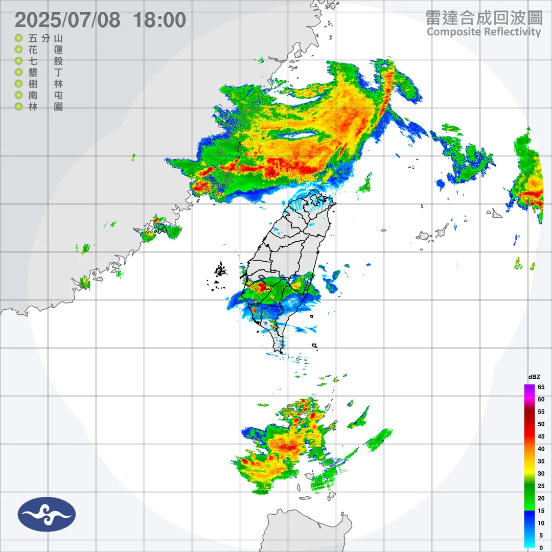 丹娜絲颱風外圍雲系依然靠近台灣，氣象專家提醒北部注意天氣變化。（圖／翻攝自中央氣象署官網）