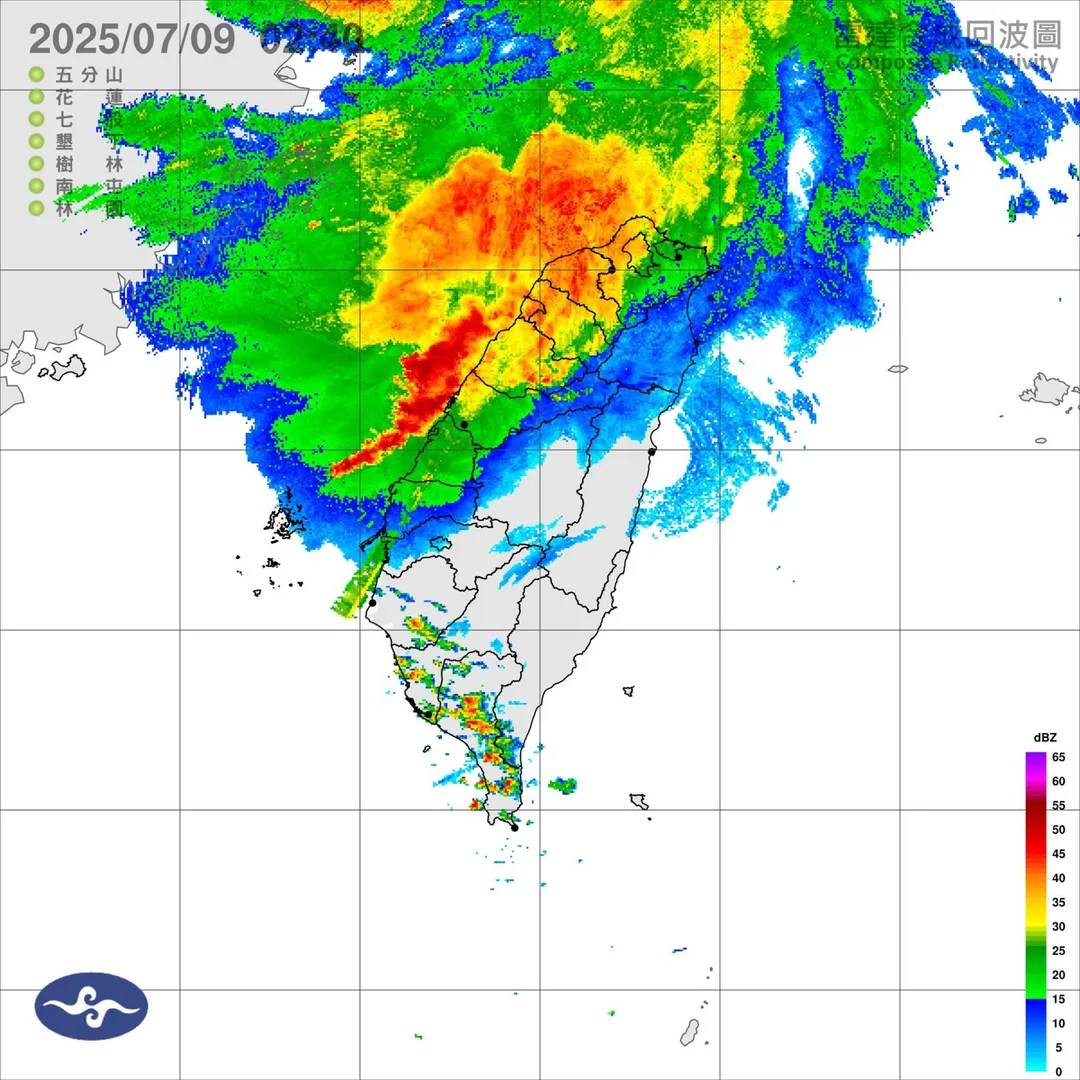 2條颮線帶來明顯降雨。(圖/中央氣象署)