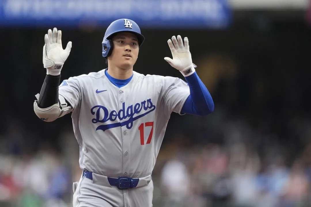 大谷翔平首打席開轟。（圖／美聯社）