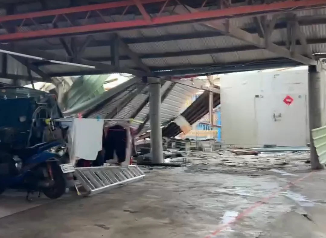 台南市北門區有養殖業者受颱風停電影響，設備無法為魚塭供氧，抽水機也面臨故障危機。（圖／中天新聞）