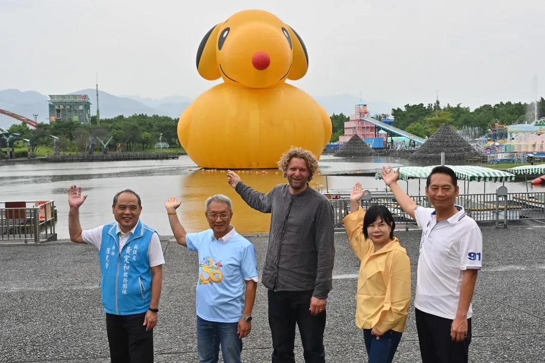 超萌充氣裝置藝術《史努比鴨》。（圖／宜蘭童玩藝術節）