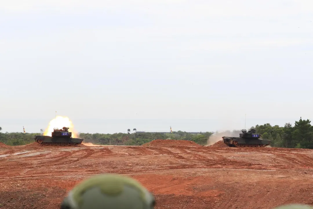 M1A2T戰車小組射擊。(圖/宋玉寧攝)