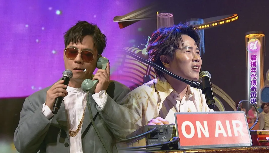 陳孟賢在自創廣播劇《阿賢之聲》接受陳隨意點歌。（圖／中視提供）