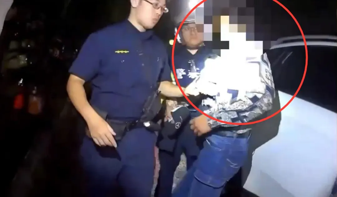 通緝男裝傻報假身分遭警方查獲。（圖／翻攝畫面）
