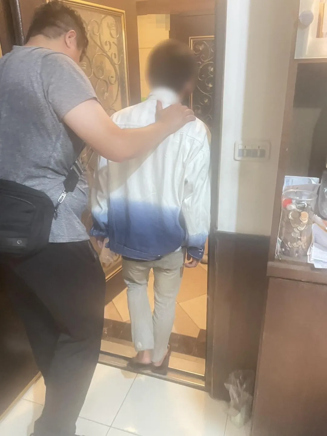蕭男在新北土城被逮。(圖/警方提供)