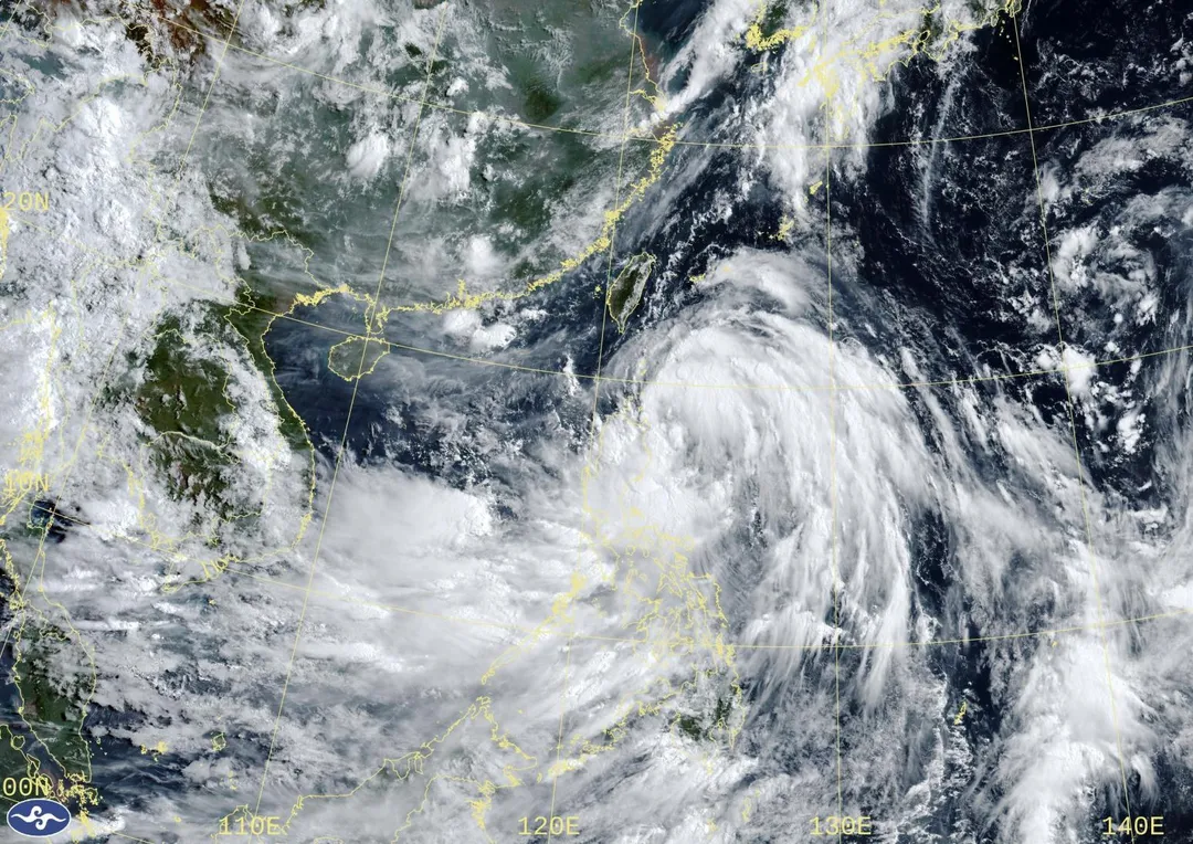 薇帕颱風衛星雲圖。(圖/中央氣象署)