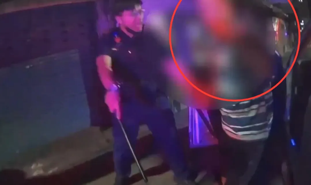 男子遭警方包夾後逮捕到案。（圖／翻攝畫面）