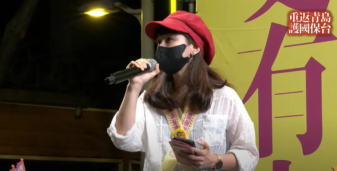 「板橋大刪元」發言人莫莉。（圖取自護國大遶境YT）