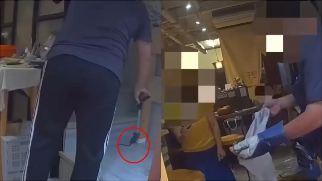 專家進入民宅捕蛇。（圖／翻攝畫面）