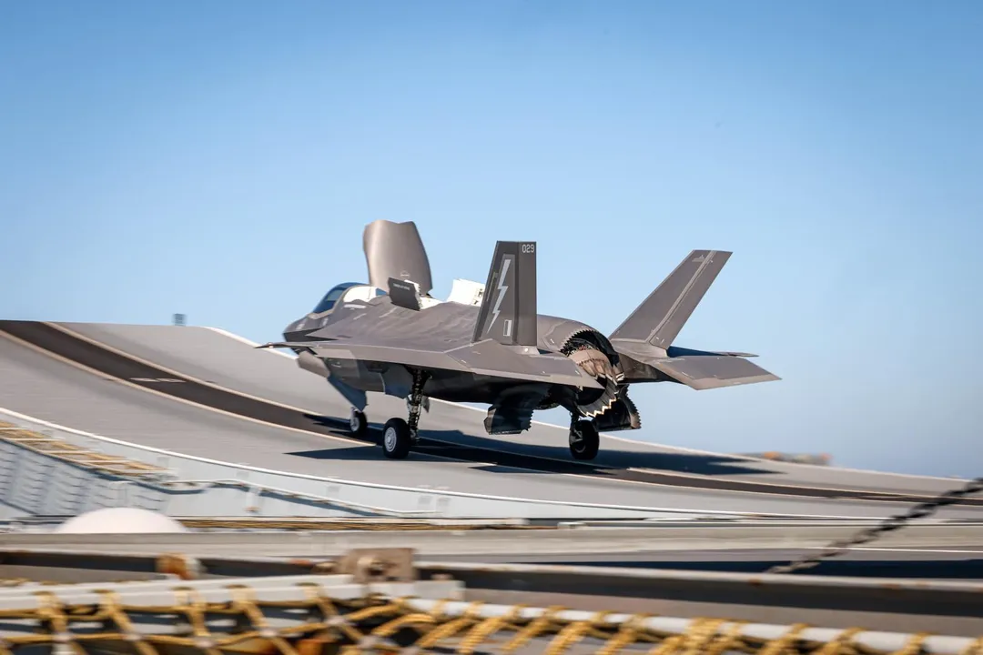 英國威爾斯親王號航艦F-35B艦載機。（圖／英國國防部）