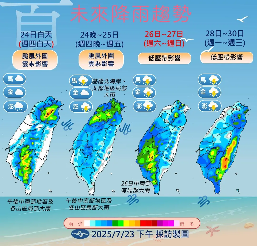 未來降雨趨勢。（圖／中央氣象署）