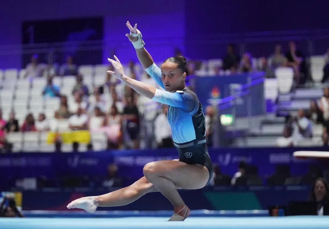 陳瑞安是台灣女子競技體操代表隊唯一闖進決賽選手。（圖／大專體總提供）