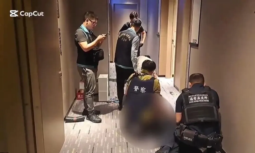 警方前往飯店攻堅逮人。（圖／翻攝畫面）