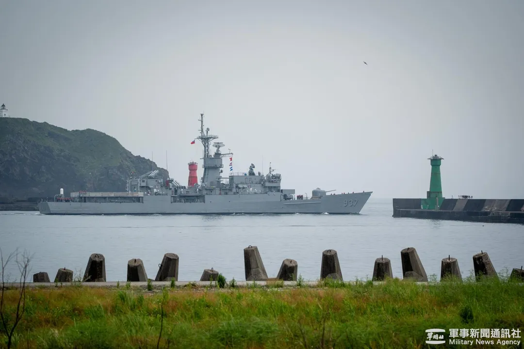 漢光演習濟陽級巡防艦出港。(圖/軍聞社)