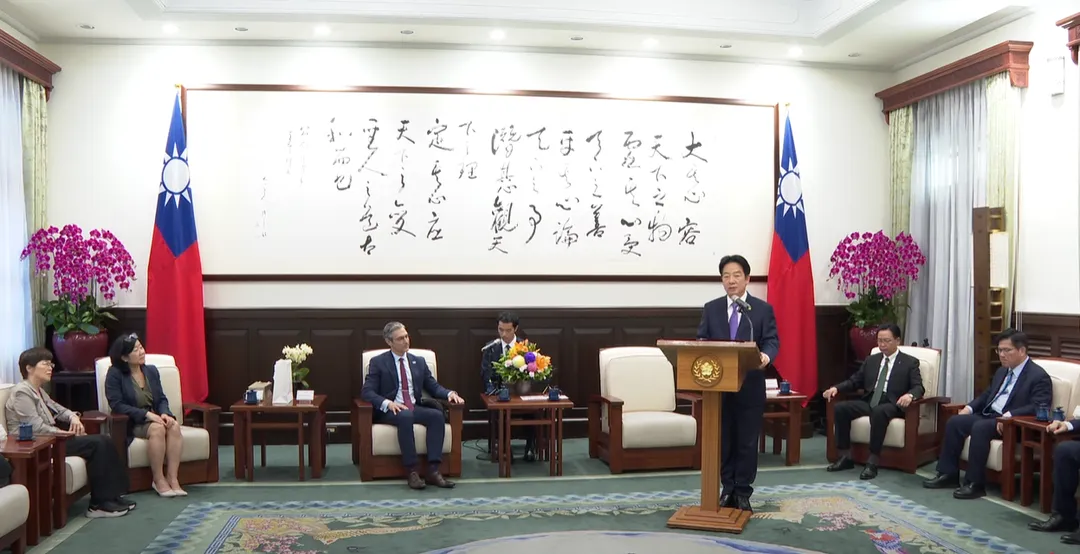 總統賴清德下午接見美國國家民主基金會訪團。（圖／翻攝總統府YT）