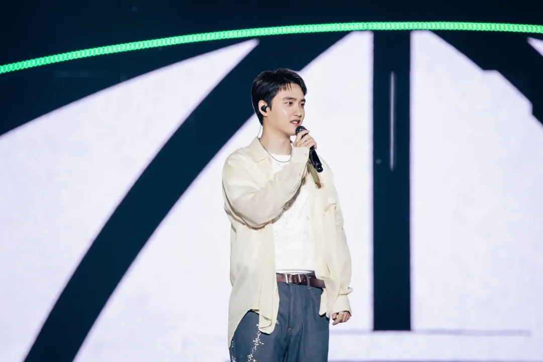 都敬秀特別準備EXO經典歌曲字幕片段，帶領全場合唱。（圖／D-SHOW 提供）