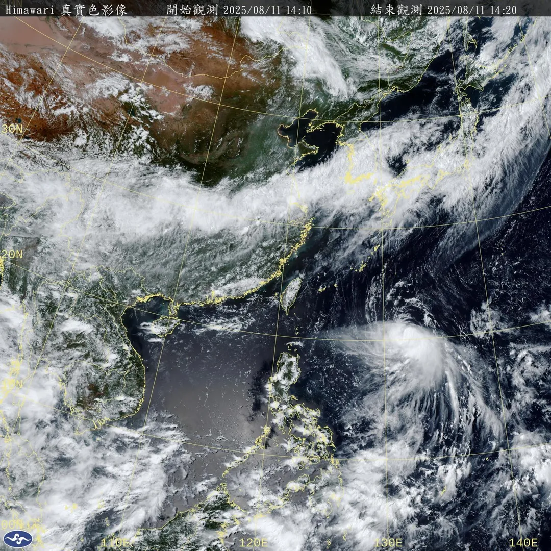 楊柳颱風將成為今年第二個登陸台灣的颱風。（圖／中央氣象署提供）