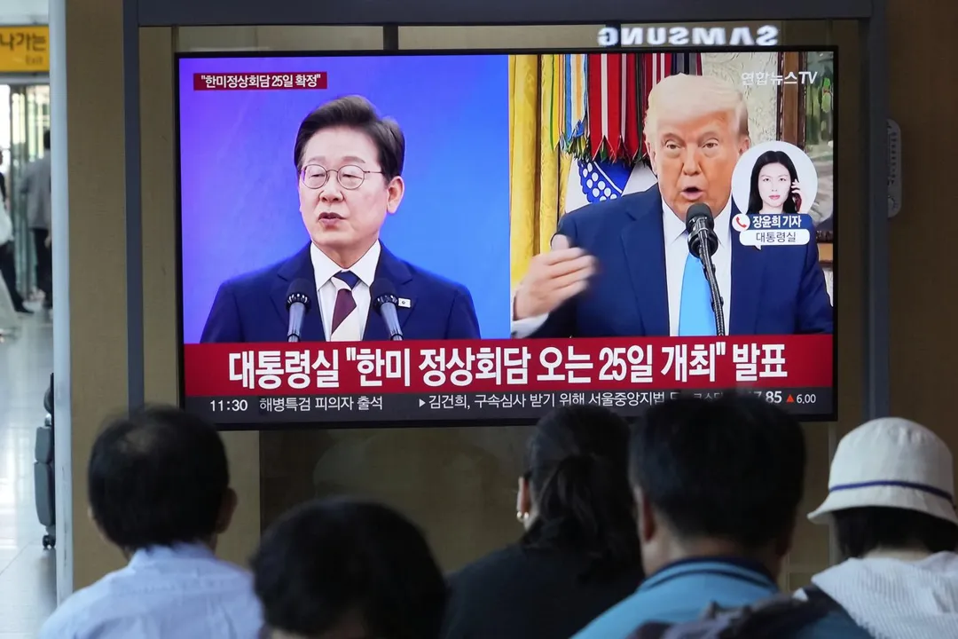 南韓總統李在明上任82天,將首度與美國總統川普會面。(圖/美聯社)