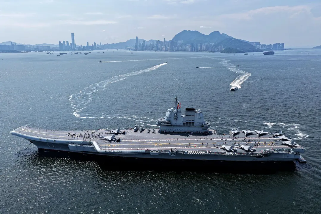 今年7月初大陸航母「山東艦」赴港開放公眾參觀。（資料照／新華社）