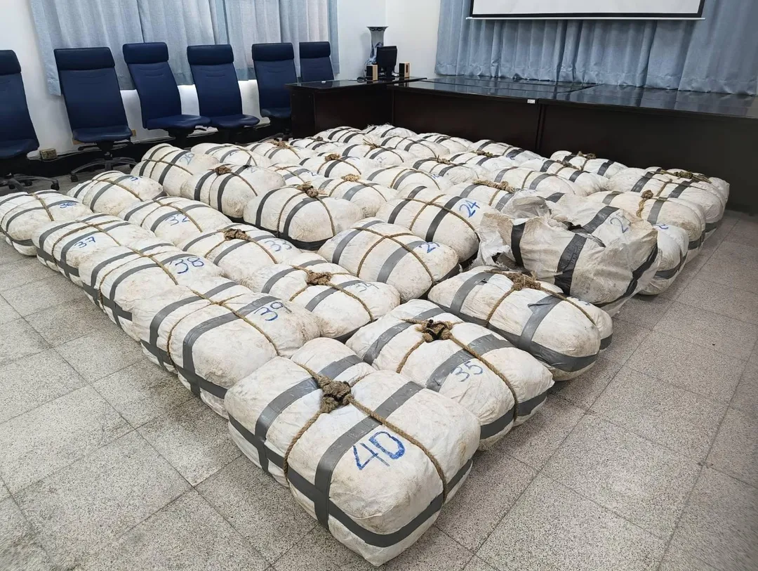 海巡署表示,若這批大麻成功走私入境,估市價逾新台幣14億元,將對國內治安造成重大危害。(圖/海巡署提供)
