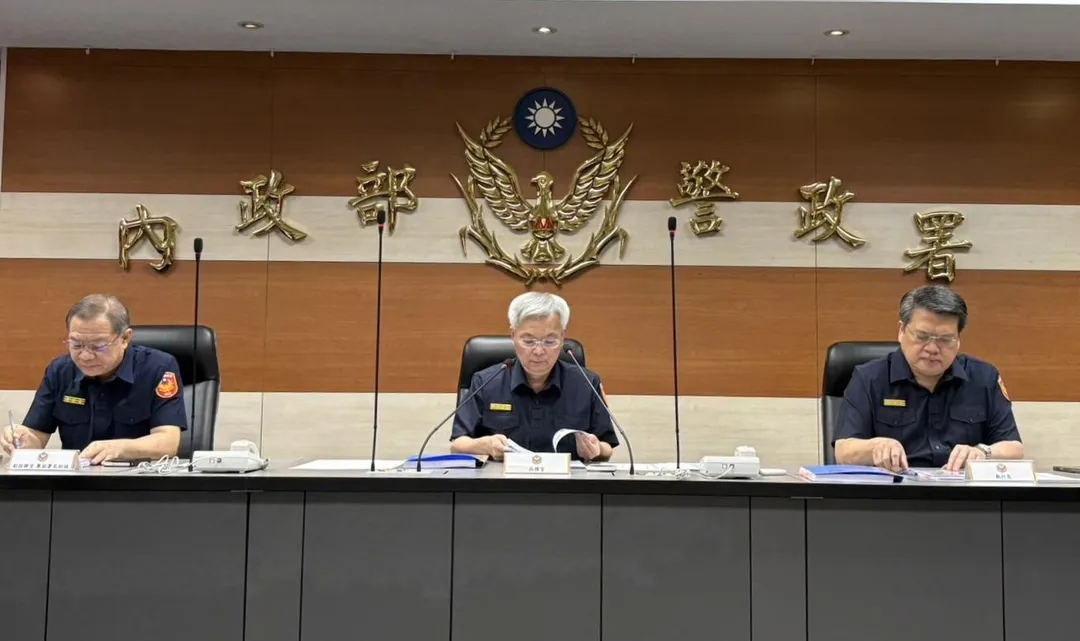 警政署長張榮興主持會議。（圖／翻攝畫面）