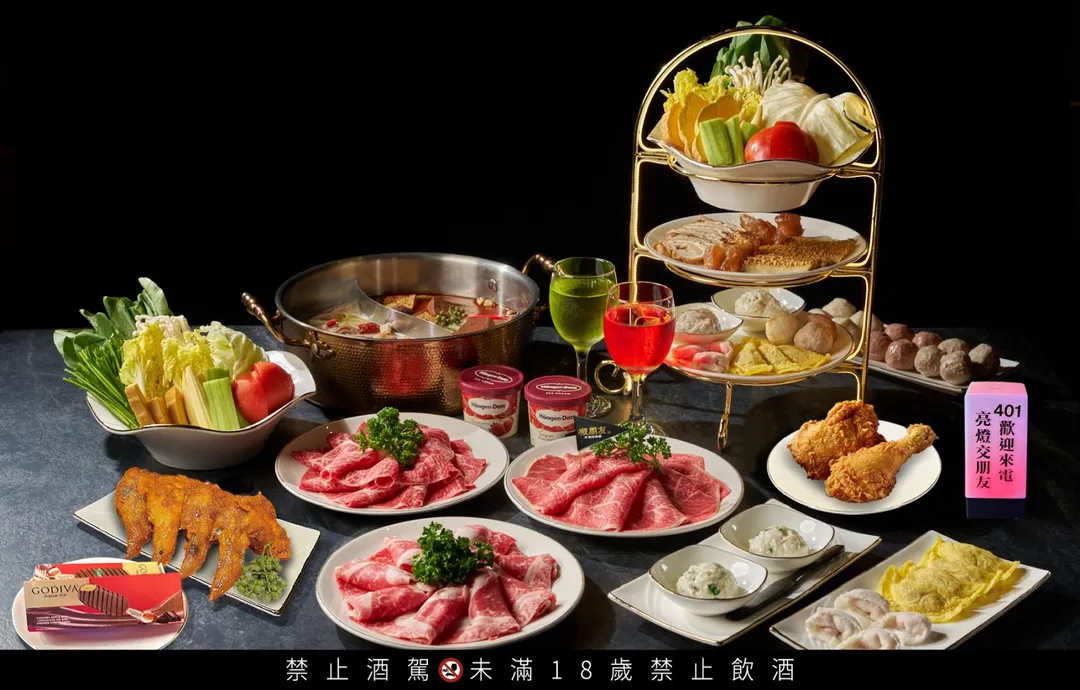 食材方面提供日本鹿兒島A5和牛、美國SRF極黑和牛等高級肉品，以及加勒比海大龍蝦、珍珠鮑魚等頂級海鮮。（圖／馬辣提供）