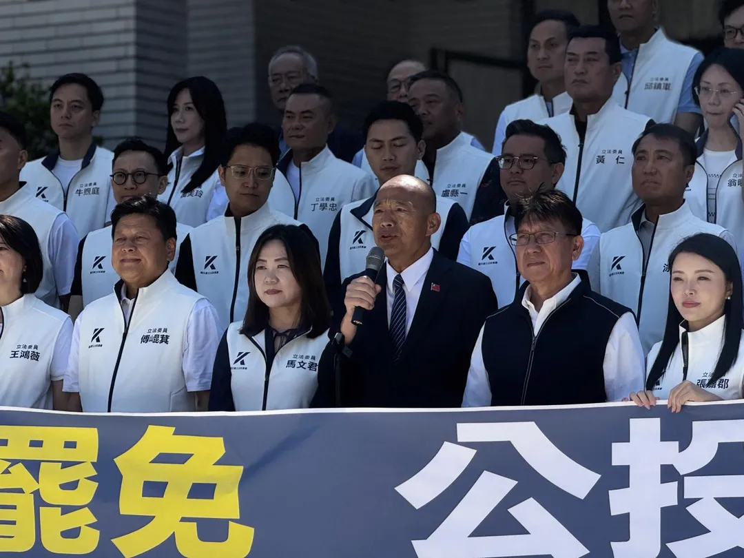立法院長韓國瑜力挺明天要進行罷免案的立委。（圖／黃彥昇攝）