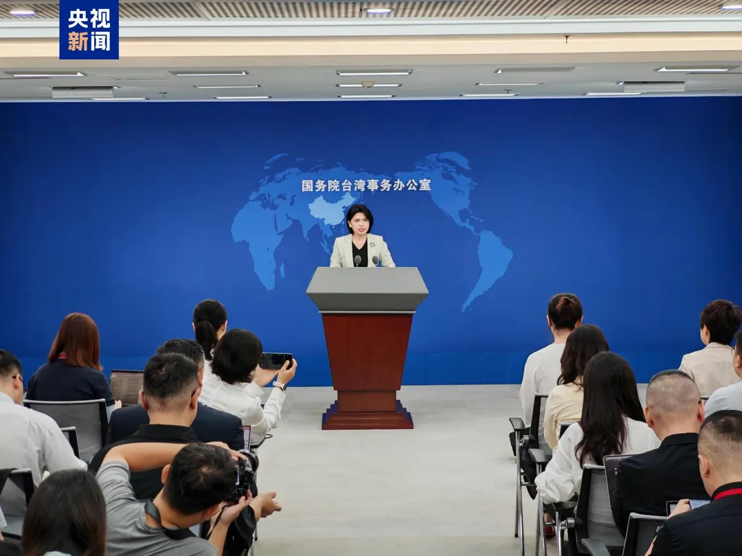 國台辦發言人朱鳳蓮今天在例行記者會上。（圖／翻攝《央視新聞》）