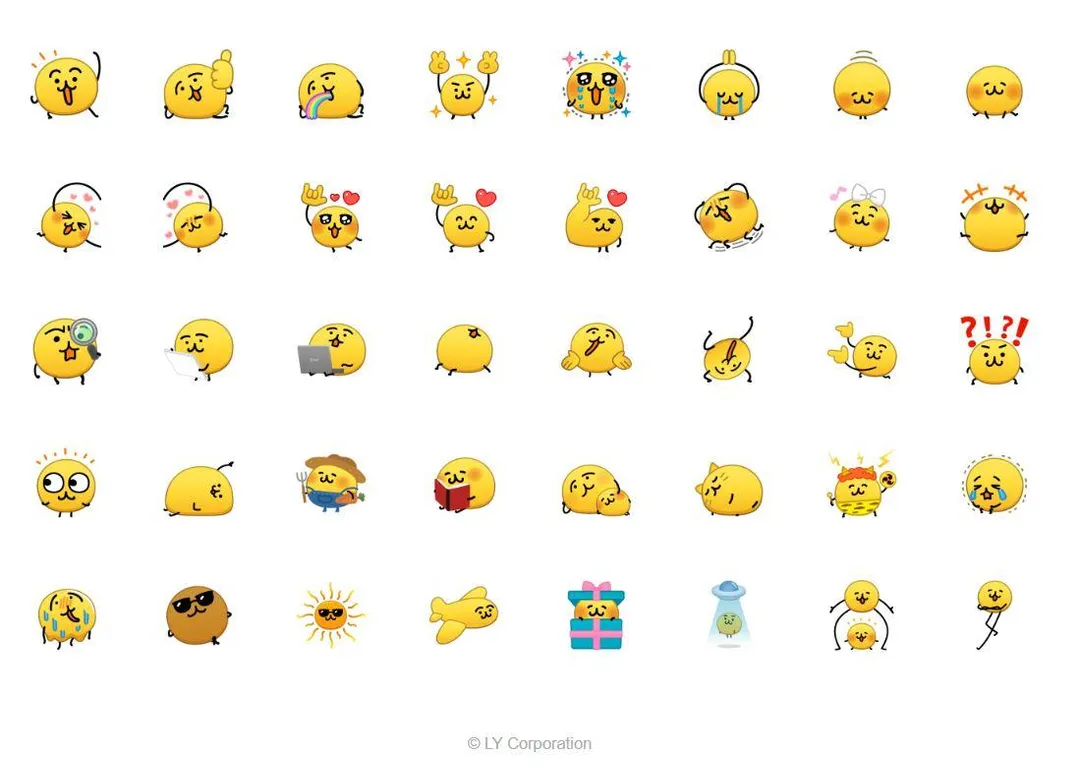 「表情貼小傢伙」LINE表情貼列表。（翻攝自line store，下同）
