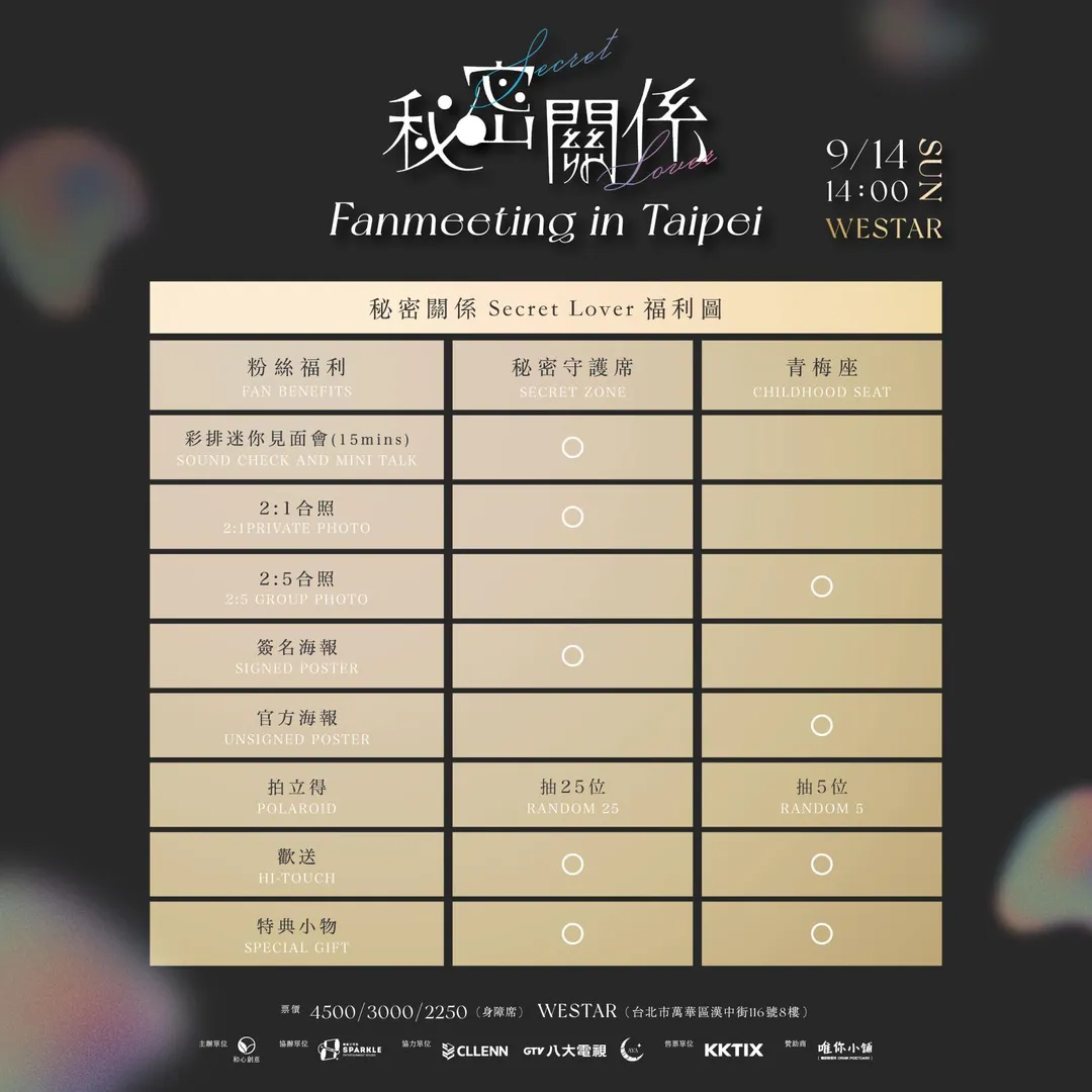 《秘密關係 Secret Lover》Fanmeeting In Taipei福利圖。
