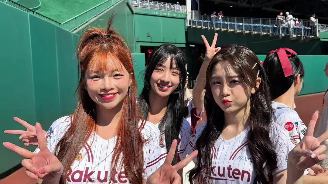 樂天女孩遠征美國。（圖／樂天桃猿）