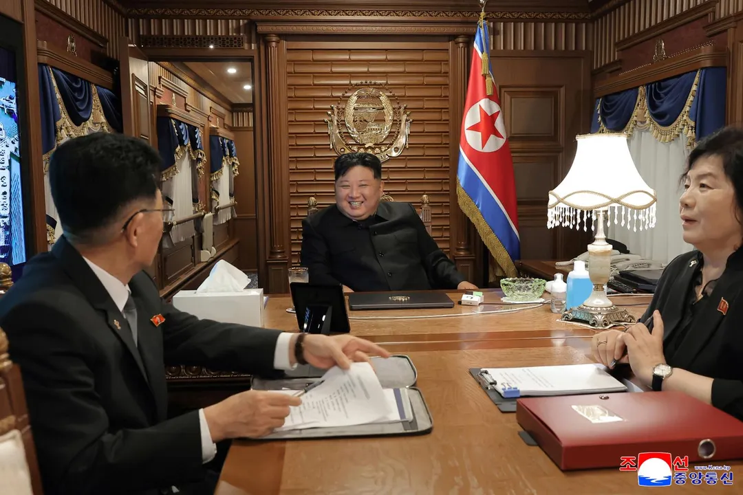 北韓領導人金正恩搭專列「太陽號」赴北京。（圖／美聯社）