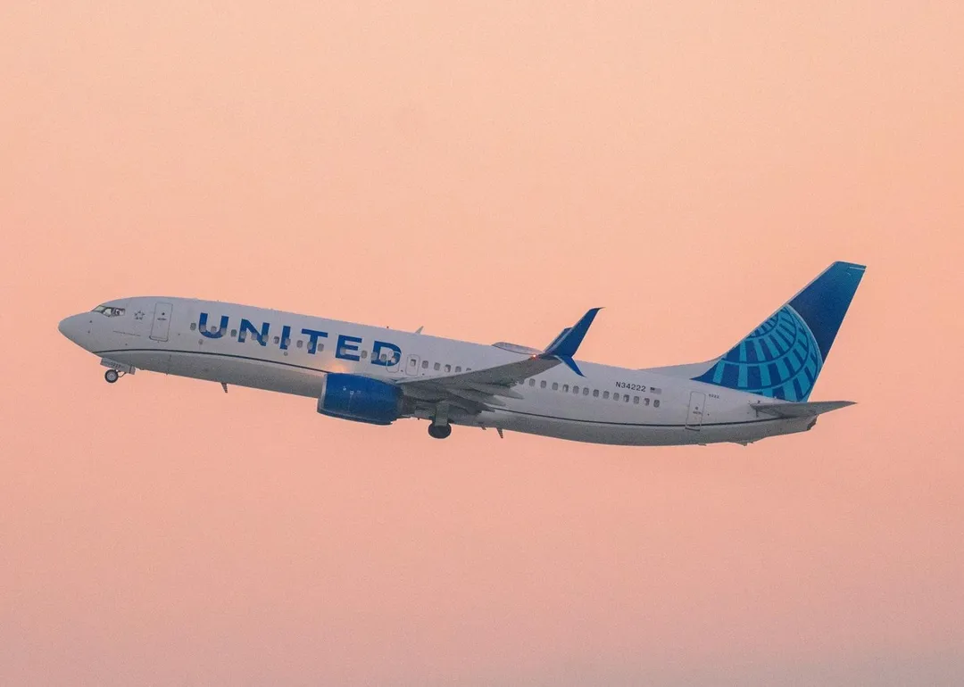 聯合航空1架UA882班機2日傍晚發生引擎故障，返航回到東京羽田機場維修。（圖／非當事班機／翻攝自Facebook@United）