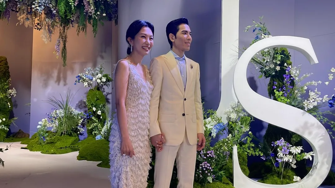 Summer(左)與蕭敬騰2024年10月辦婚禮。(圖/記者陳曉涵 攝)