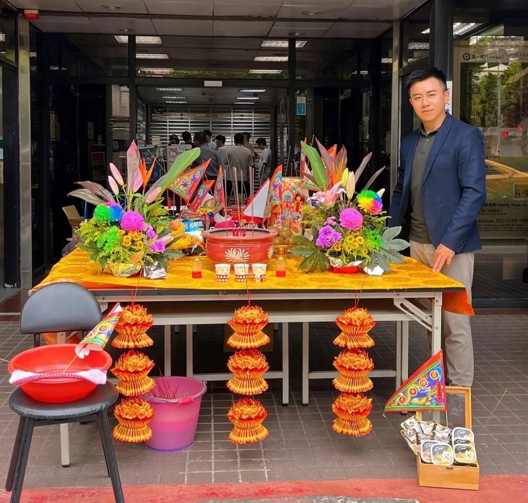 高宏寓表示，中元節普渡拜拜同時也可以祭拜地官大帝祈求赦罪。（圖／高宏寓提供）