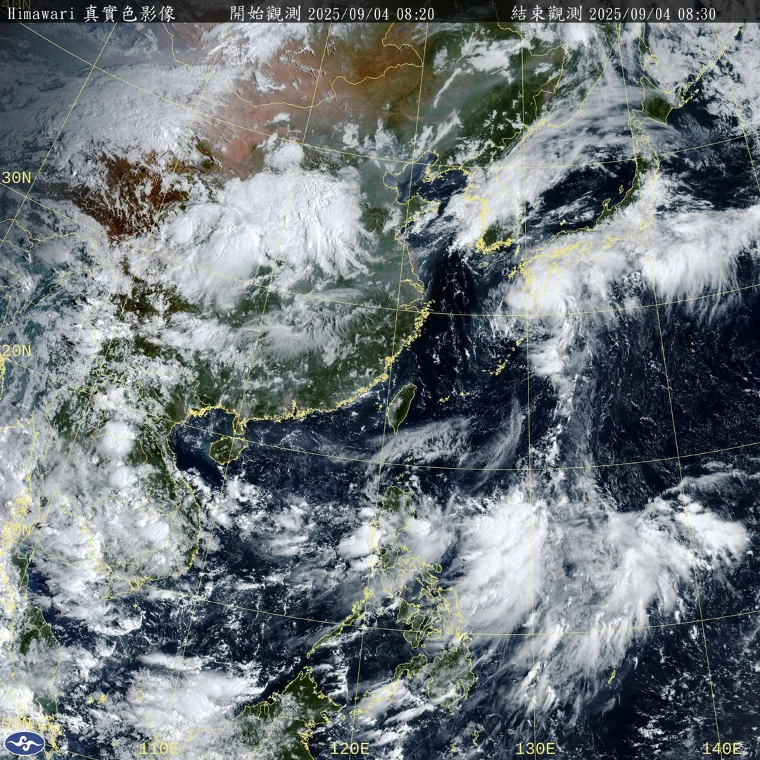 衛星雲圖。(圖/中央氣象署)