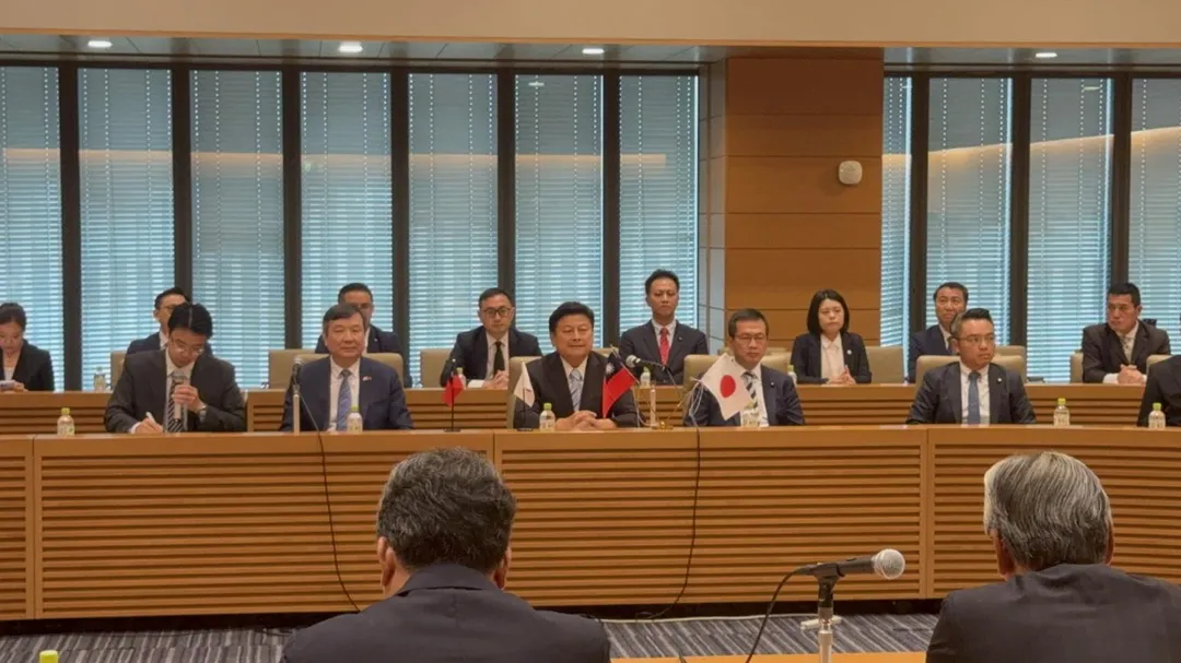 國民黨立院黨團總召傅崐萁率國民黨立委拜會日本眾議院。(圖/傅崐萁辦公室提供)