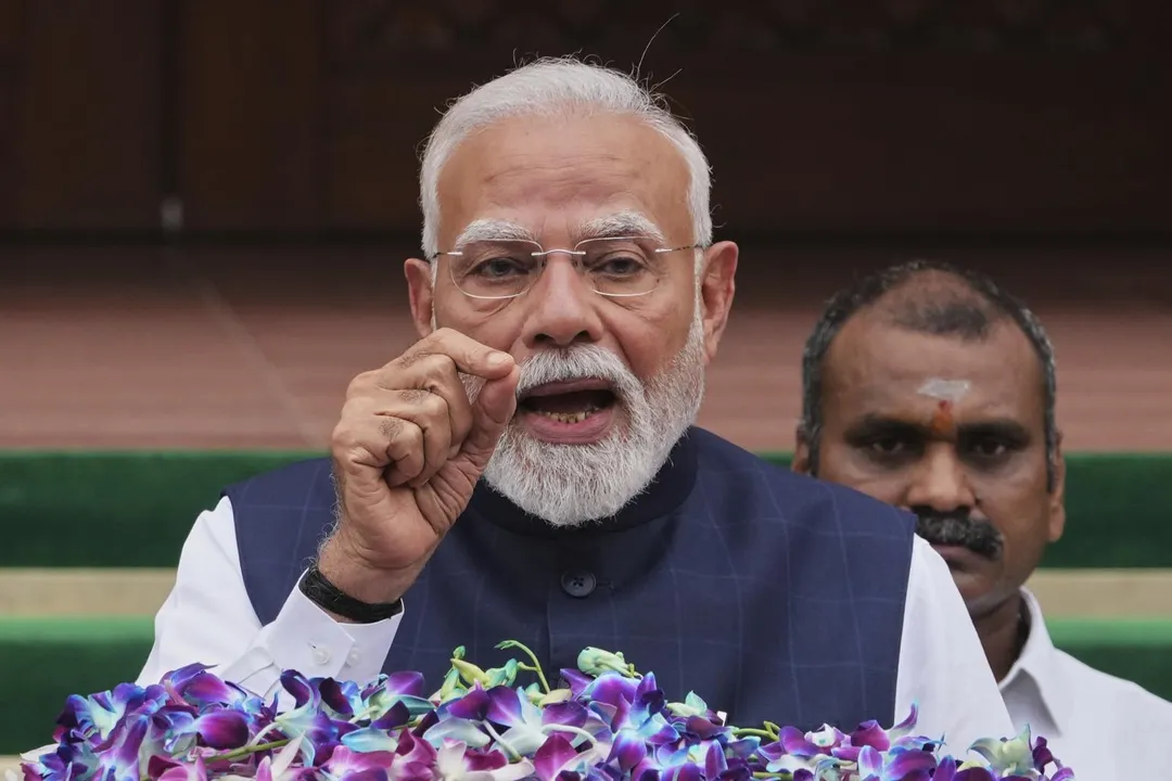 印度總理莫迪（Narendra Modi）發文強調，稅改的目標，就是為了讓民眾的生活負擔更輕鬆。（圖／美聯社）