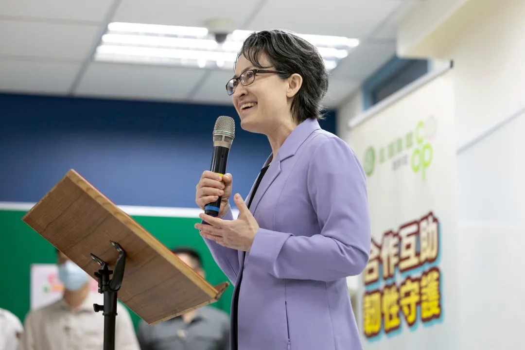 蕭美琴在防災士培訓開訓致詞。(圖/總統府)