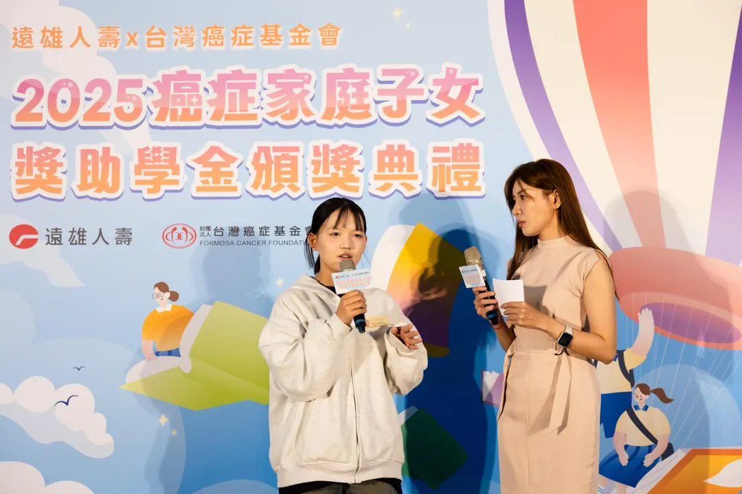 花蓮女中的歆婷，4歲時父親罹患口腔癌，病情反覆復發，她分享立志成為醫師返鄉行醫，用理解與陪伴照亮他人。(圖/台灣癌症基金會)