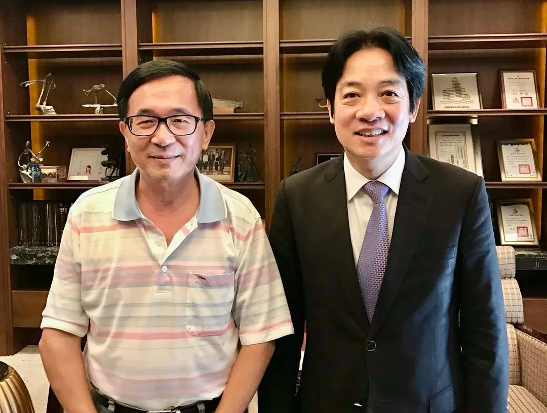 賴清德總統曾拜訪目前「保外就醫」的陳水扁。(翻攝自陳水扁臉書)