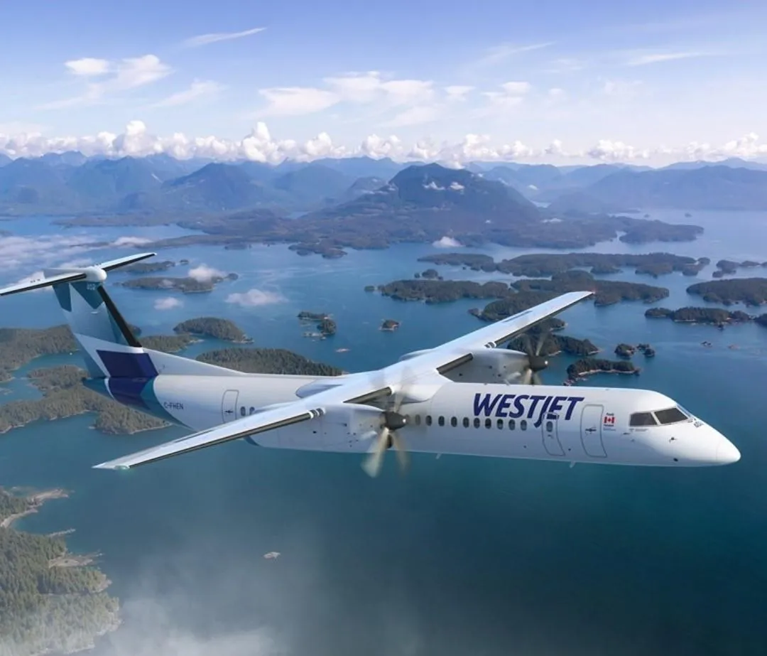 一架西捷航空（WestJet）班機在加勒比海國家聖馬丁「硬著陸」，當局介入調查。（示意圖／翻攝FB「WestJet」）