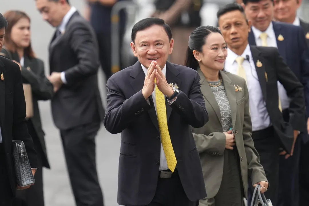 泰國前總理戴克辛遭最高法院判刑一年。（圖／美聯社）