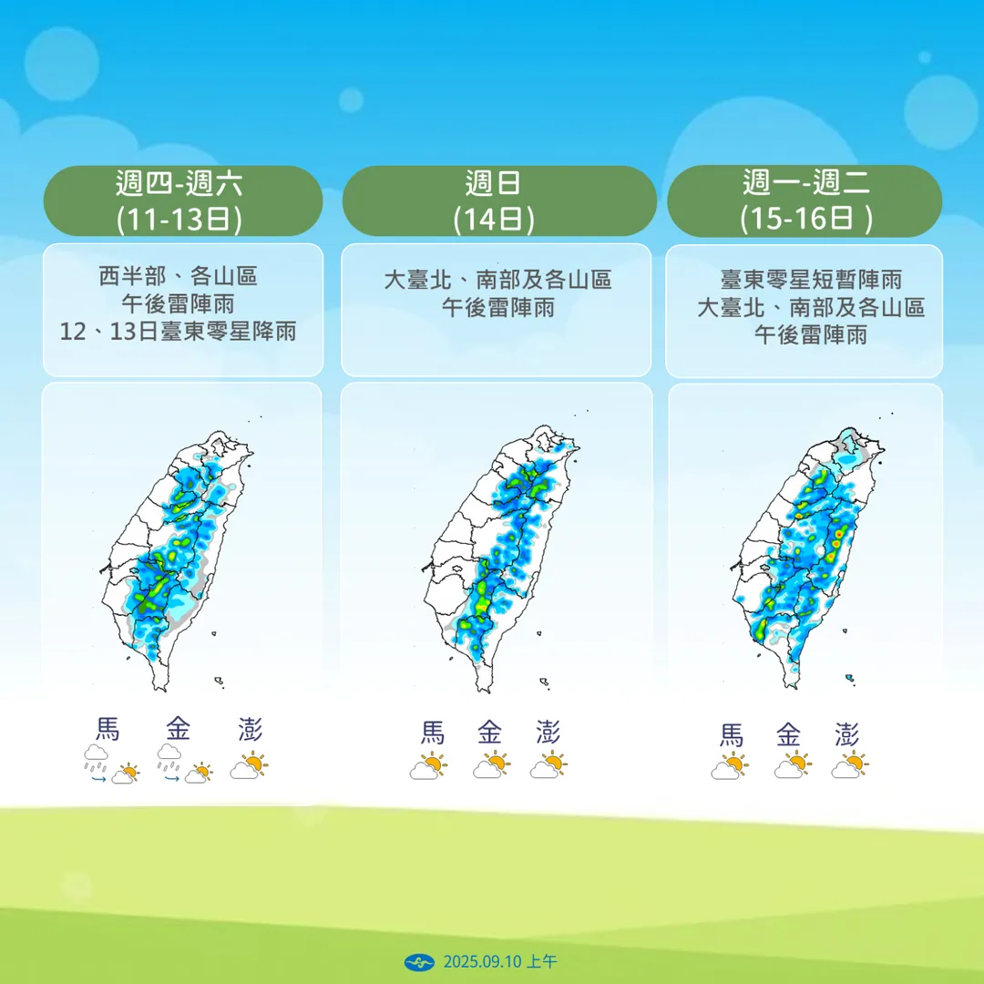 未來降雨趨勢。(圖/中央氣象署)