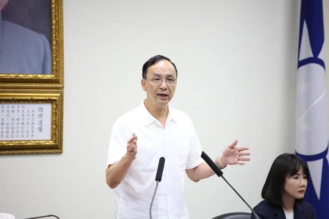 朱立倫喊話總統賴清德要放下好鬥個性。（圖／國民黨提供）